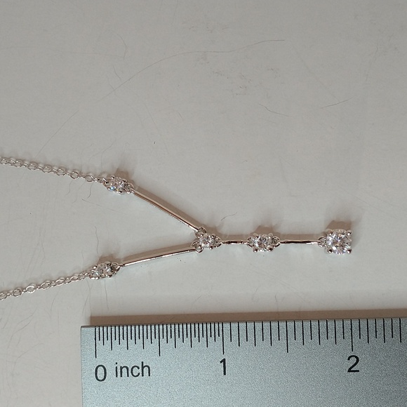 Sterling silver and CZ necklace - Picture 6 of 7